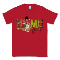 Red Home girl Fall afro girl Classic Tee - NancyCooperArtShop