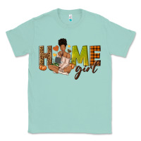 Seafoam Home girl Fall afro girl Classic Tee - NancyCooperArtShop
