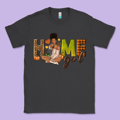 Home Girl Fall Afro Girl Classic Tee Designed By Nancycooperartshop