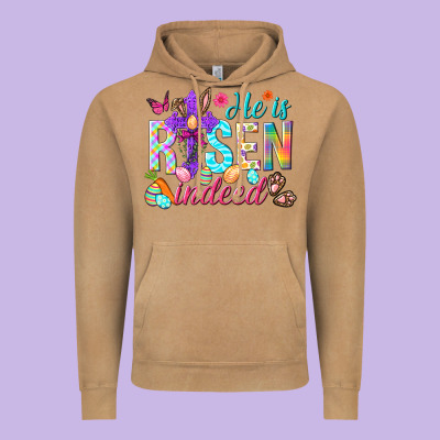He Is Risen Indeed Happy Easter Day Vintage Hoodie Designed By Howdyjamesfarm