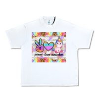 White peace loeve unicorns Urban Heavy Tee - CowGirlArtShop