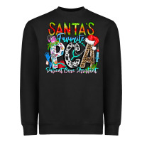 Black Santas Favorite PCA Patient Care Assistant Heavyweight Sweatshirt - CowhideDigitalArt