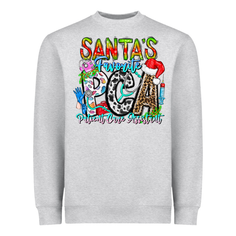 Santas Favorite Pca Patient Care Assistant Heavyweight Sweatshirt by CowhideDigitalArt | Teevron