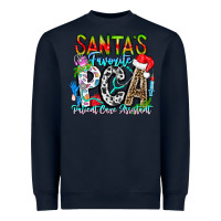 Navy Santas Favorite PCA Patient Care Assistant Heavyweight Sweatshirt - CowhideDigitalArt