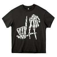 Asphalt la hand sign lazy diy halloween costume skeleton los angeles pullover Heavy Core Tee - trangStudio
