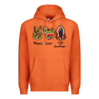 Carrot Peace Love Lady Of Guadalupe Premium Hoodie - RanaPortraitStore