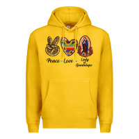 Lemon Peace Love Lady Of Guadalupe Premium Hoodie - RanaPortraitStore