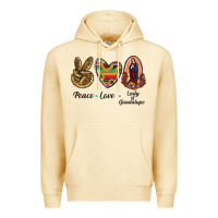 Pina Colada Peace Love Lady Of Guadalupe Premium Hoodie - RanaPortraitStore