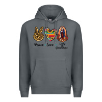 Rock Peace Love Lady Of Guadalupe Premium Hoodie - RanaPortraitStore