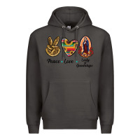 Smoke Peace Love Lady Of Guadalupe Premium Hoodie - RanaPortraitStore