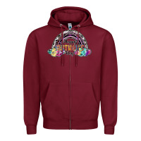 Burgundy happy mothers day Zipper Hoodie - SublimationCraftShop