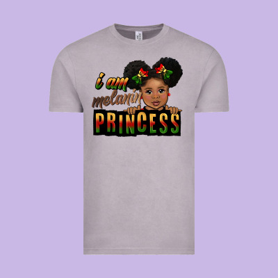 I Am Melanin Princess Black Peekaboo Vintage Tee Designed By Cowgirlartshop