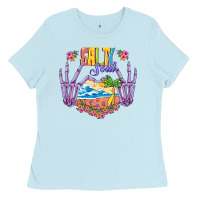 Baby Blue Salty soul Ladies Tee - NancyCooperArtShop