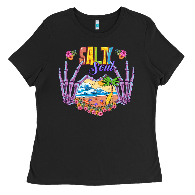 Salty Soul Ladies Tee by NancyCooperArtShop | Teevron