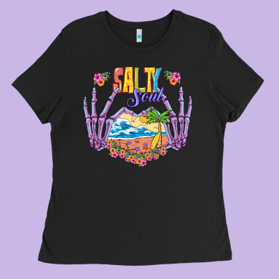 Salty Soul Ladies Tee Designed By Nancycooperartshop