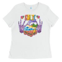 White Salty soul Ladies Tee - NancyCooperArtShop