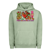 Pigment Oil Green peace love nutcraker Urban Hoodie - AdoDesignShop