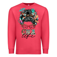 Cardinal nurse cna life messy bun Premium Sweatshirt - BarkalooDesign