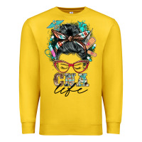 Lemon nurse cna life messy bun Premium Sweatshirt - BarkalooDesign