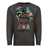 Smoke nurse cna life messy bun Premium Sweatshirt - BarkalooDesign