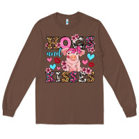 Chestnut hogs and kisses pig  olivia Long Sleeve Tee - OliviaCreatesArt