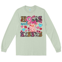 Matcha hogs and kisses pig  olivia Long Sleeve Tee - OliviaCreatesArt
