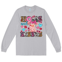 Moon Dust hogs and kisses pig  olivia Long Sleeve Tee - OliviaCreatesArt