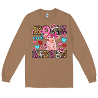Toasted Coconut hogs and kisses pig  olivia Long Sleeve Tee - OliviaCreatesArt