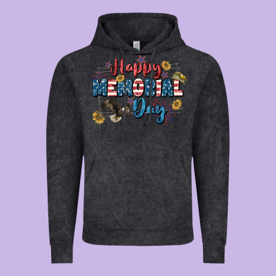Happy Memorial Day 4th Of July Vintage Hoodie Designed By Cowgirlartshop