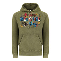 Vintage Olive Happy memorial day 4th of july Vintage Hoodie - CowGirlArtShop