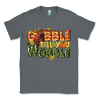 Charcoal Heather Gobble till you wobble turkey thanksgiving Classic Tee - NancyCooperArtShop