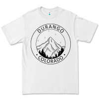 White Durango Mountain City - Colorado State Souvenir Gift Premium Tee - trangStudio