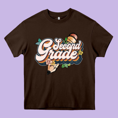 Second Grade Heavy Core Tee Designed By Jahusdesignshop