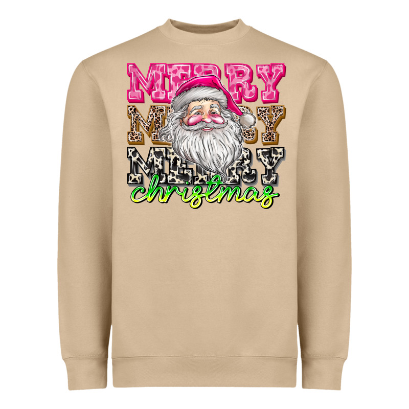 Merry Merry Merry Christmas Heavyweight Sweatshirt by CowhideDigitalArt | Teevron