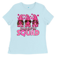 Baby Blue breast cancer afro gnomies support squad Ladies Tee - texasbilliewilder