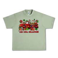 Oil Green tis the season christmas truck Urban Heavy Tee - CowGirlArtShop