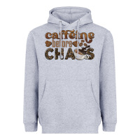 Heather Grey caffeine before chaos Heavyweight Hoodie - BarkalooDesign