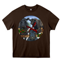 Chocolate Brown Black Angus Family Heavy Core Tee - RanaPortraitStore