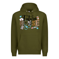 Army Green Western Future Nurse Premium Hoodie - LillyAllenDesigns