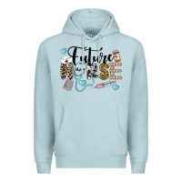 Blue Mist Western Future Nurse Premium Hoodie - LillyAllenDesigns