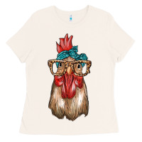 Chicken With Bandana And Leopard Ladies Tee | Teevron