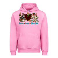 Fuchsia Pink peace love martini Urban Hoodie - AdoDesignShop