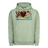 Pigment Oil Green peace love martini Urban Hoodie - AdoDesignShop