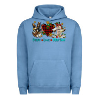 Pigment Pebble Blue peace love martini Urban Hoodie - AdoDesignShop