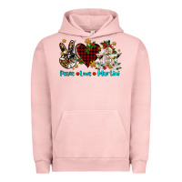 Pigment Salmon peace love martini Urban Hoodie - AdoDesignShop