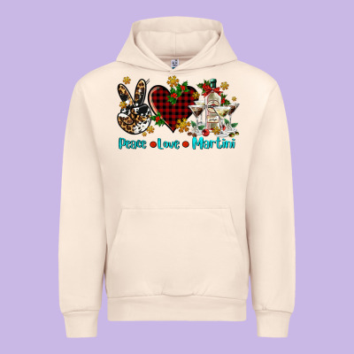 Peace Love Martini Urban Hoodie Designed By Adodesignshop