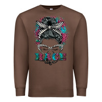 Chestnut race life  messy bun Premium Sweatshirt - BarkalooDesign