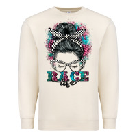 Sandshell race life  messy bun Premium Sweatshirt - BarkalooDesign