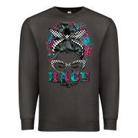 Smoke race life  messy bun Premium Sweatshirt - BarkalooDesign