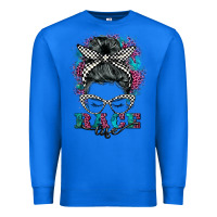 True Royal race life  messy bun Premium Sweatshirt - BarkalooDesign